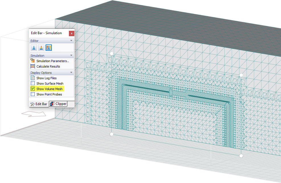 Volume Mesh of Wind Tunnel